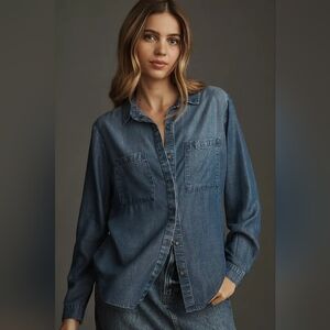 Anthro Cloth & Stone denim buttondown top